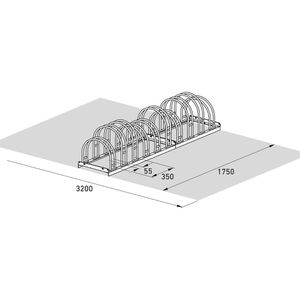 Produktbild für Fahrradständer WSM 5160, Bodenmontage / freistehend