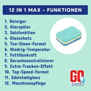 Produktbild für Spülmaschinentabs GOclean 12in1 Max Power