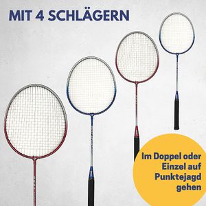 Produktbild für Badmintonschläger Best-Sporting Federball 4er, Set