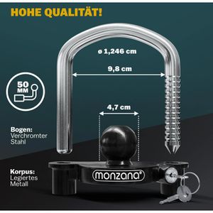 Produktbild für Anhängerschloss Monzana 109585 mit Schlüsselschloss