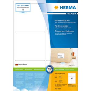 Produktbild für Adressetiketten Herma 4653 Premium, weiß
