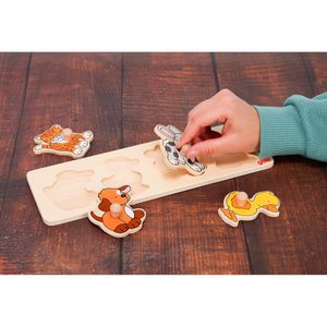 Produktbild für Motorikspielzeug Goki Hund, Ente, Hase &amp; Katze