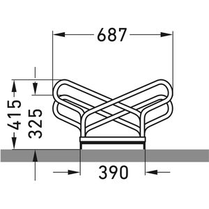 Produktbild für Fahrradständer WSM 2170 BF, Bodenmontage / freistehend