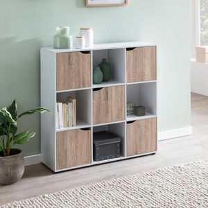 Produktbild für Bücherregal Wohnling WL5.526, weiß / sonoma eiche