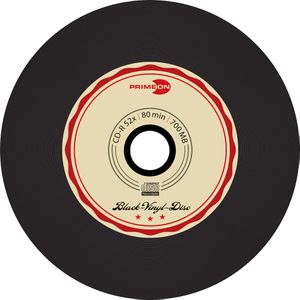 Produktbild für CD-Rohlinge PRIMEON 2761108 Vinyl, CD-R