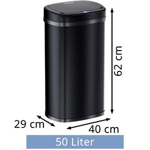 Produktbild für Mülleimer Monzana 109906, Sensor, schwarz