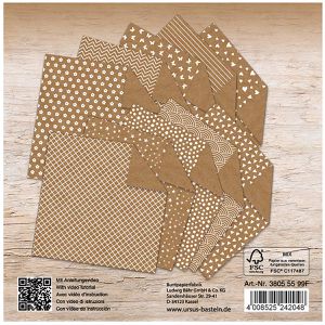 Produktbild für Faltblätter Ursus 38055599F, Design Mix, aus Kraftpapier