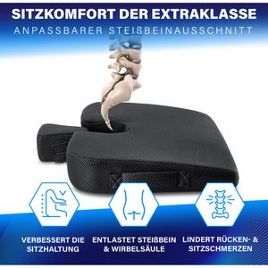 Produktbild für Keilkissen Healthfix soft, 100352, schwarz