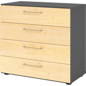 Kommode Hammerbacher 928S4, ahorn / graphit
