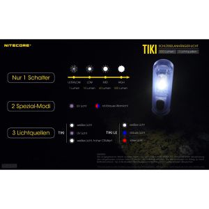 Produktbild für Taschenlampe Nitecore Tiki LE, LED, aufladbar