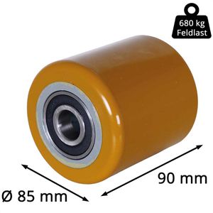 Produktbild für Hubwagen-Rolle CASCOO bis 680 kg, Polyurethan