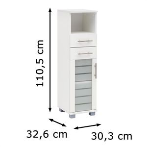 Produktbild für Badschrank Schildmeyer Niko 105650, mit 4 Füßen, weiß