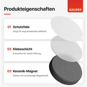 Produktbild für Magnete Gauder Ferrit, schwarz