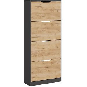 Produktbild für Schuhschrank Vicco Luca, anthrazit / eiche