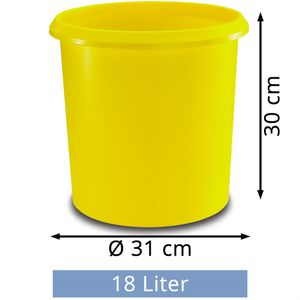 Produktbild für Papierkorb Läufer 26608 Allrounder, gelb