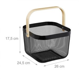 Produktbild für Einkaufskorb Relaxdays 10031609 Allzweckkorb, schwarz