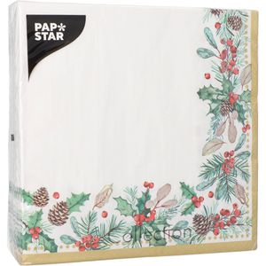 Produktbild für Servietten Papstar 37230 Mistletoe and Pinecone