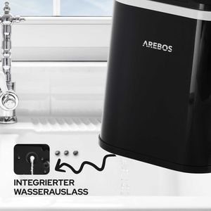 Produktbild für Eiswürfelmaschine Arebos Kunststoff, schwarz