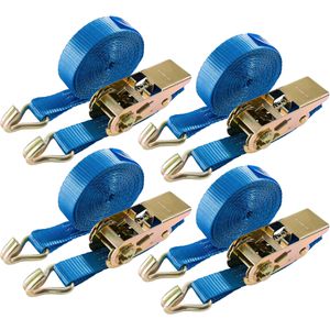 Spanngurt Arebos blau, mit Haken & Ratsche