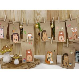 Produktbild für Adventskalender Papierdrachen Waldtiere