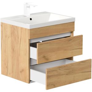 Produktbild für Waschtisch Posseik Fellini 60, hängend, eiche gold