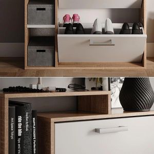 Produktbild für Schuhschrank Vicco Orlando, sonoma eiche / weiß