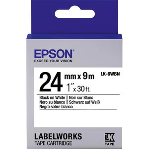 Produktbild für Schriftband Epson LK-6WBN, 24mm