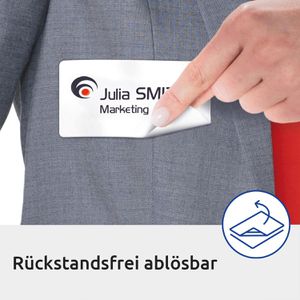 Produktbild für Namensetiketten Zweckform L4786-20, weiß/rot