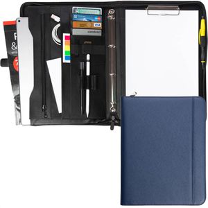 Schreibmappe Vebon Berlin Kunstleder saphirblau A4