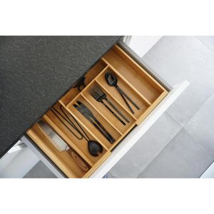 Produktbild für Besteckkasten Zeller 25277, braun, aus Bambus
