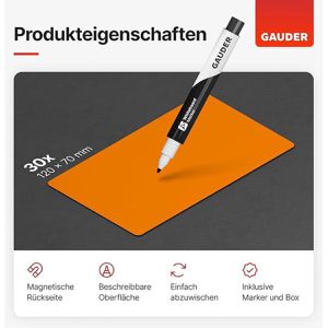 Produktbild für Magnetschilder Gauder ME-120x70, orange