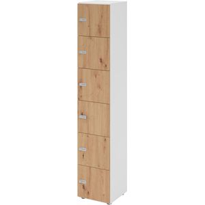 Schließfachschrank Hammerbacher 264l6, eiche/weiß