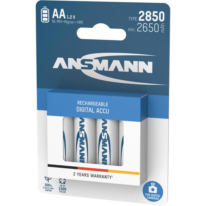 Ansmann 2850 mAh AA Mignon NiMH HR6 Akkus - Böttcher AG