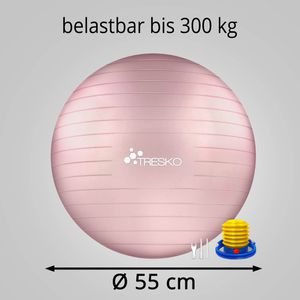 Produktbild für Gymnastikball Tresko Anti-Burst, mit Luftpumpe