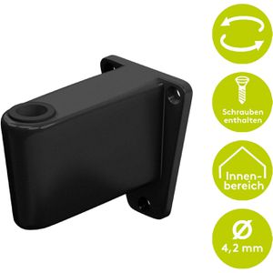Produktbild für Leuchten-Halterung Goobay 64991, schwarz