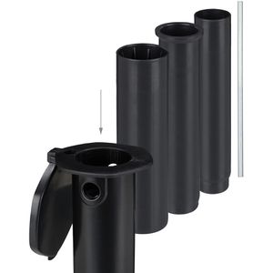 Produktbild für Bodenhülse Relaxdays 10030795 schwarz, Ø 32 - 50mm