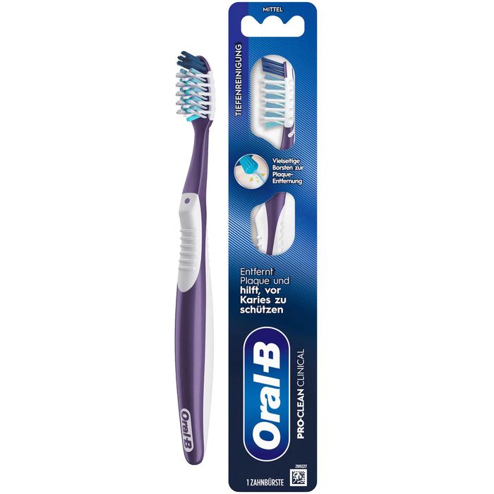 Oral-B Zahnbrste Pro-Clean Clinical Cross-Action, mittel, mit  Kunststoffgriff, fr Erwachsene  Bttcher AG