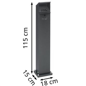 Produktbild für Aschenbecher VAR SG 124, 3946, für Outdoor, mit Dach