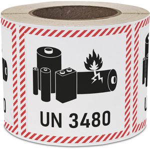 Gefahrgutaufkleber Boxlab Gefahrzettel, UN 3480