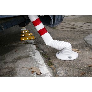 Produktbild für Absperrpfosten Schake 412221, rot/weiß, aus Kunststoff