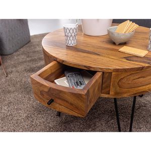 Produktbild für Couchtisch Wohnling WL5.958, aus Massivholz, sheesham