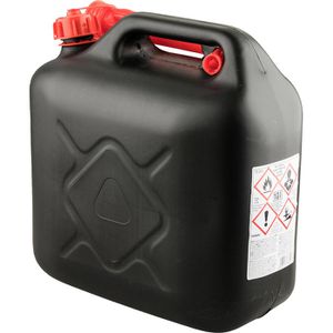 Unitec Benzinkanister 73851, Kunststoff, mit Auslaufrohr, schwarz, 10 Liter  – Böttcher AG