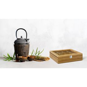 Produktbild für Teebox Bredemeijer TB012BN, für Teebeutel, natur, aus Bambus