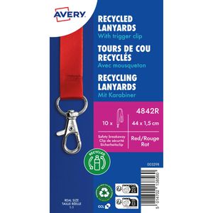 Produktbild für Schlüsselband Zweckform 4842R, rot