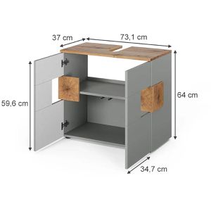 Produktbild für Waschbeckenunterschrank Vicco Eden, stehend