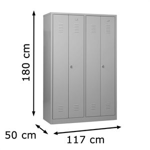 Produktbild für Spind G-Office WRC/4.18117.V2, Doppelspind, lichtgrau