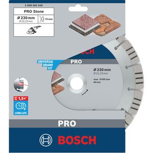 Produktbild für Trennscheibe Bosch PRO Stone, 2608602645, Bohrungs-Ø 22,23 mm