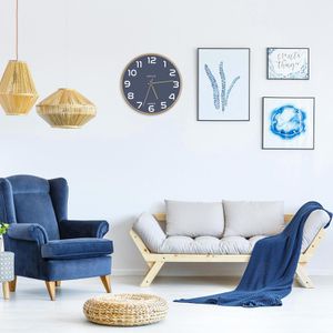 Produktbild für Wanduhr Unilux Baltic, Holz, Kunststoff, analog, Quarzuhr