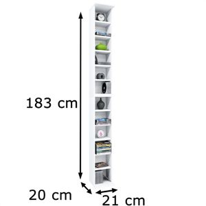 Produktbild für CD-Regal VCM Bigol, 24005, weiß