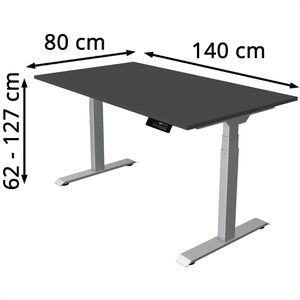 Produktbild für Schreibtisch Kerkmann Move 1 stable, anthrazit / silber